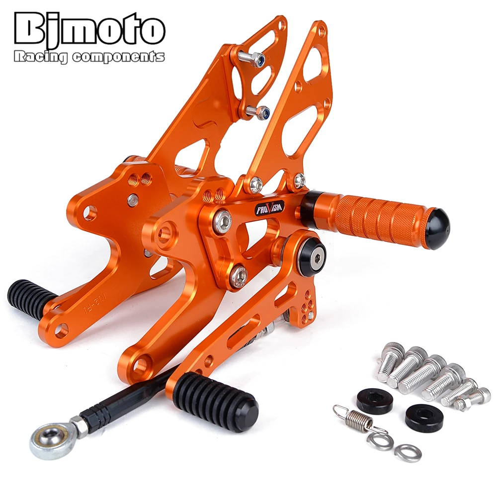 BJMOTO For Super Duk e 1290 Duke1290 R/GT 2014-2019 Motorcycle CNC Adjustable Rear Set Rearsets Footrest Foot Rest