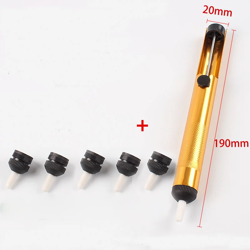 

Aluminum Metal Desoldering Pump Suction Tin Gun Soldering Sucker Pen Removal Vacuum Soldering Iron Desolder Hand Welding Tools