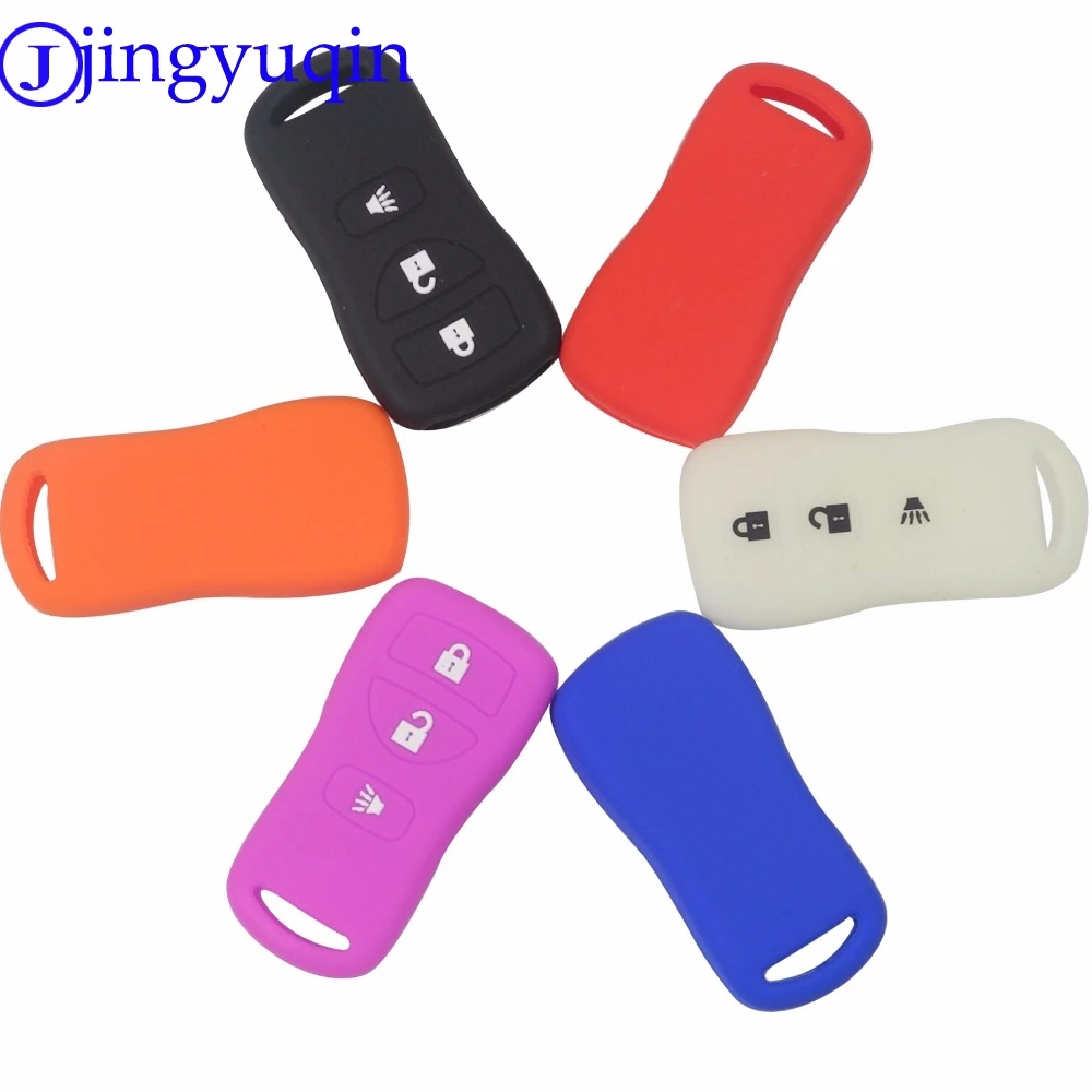 Jingyuqin Remote Fob 2 1 Panik 3 Tasten Schlüssel abdeckung Fall Fob für Nissan Armada Xterra Pathfinder Auto-Styling