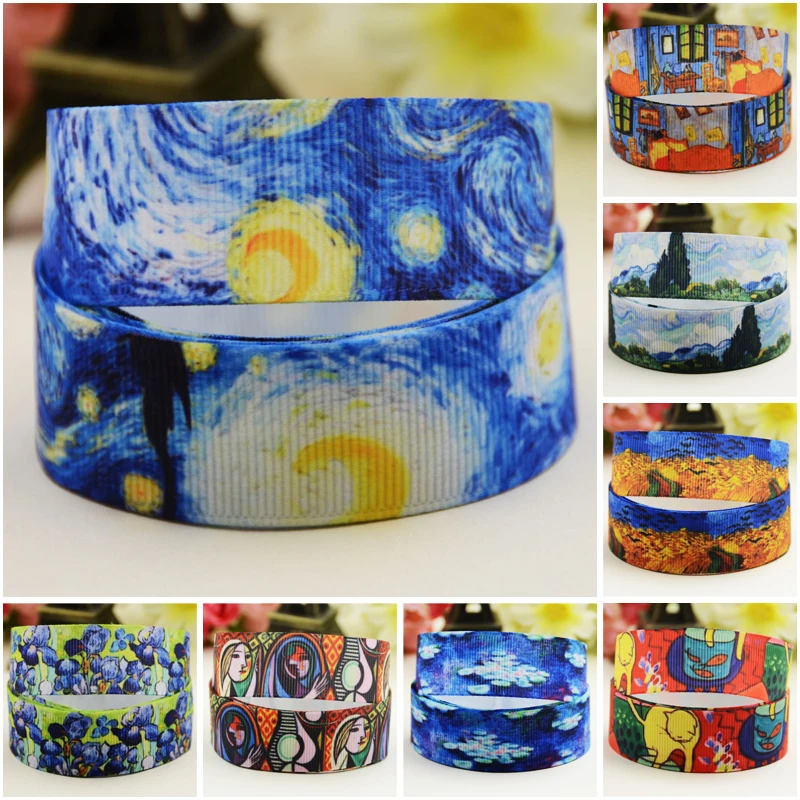 22mm 25mm 38mm 75mm Ruban satin Painting Cartoon Character printed Grosgrain Ribbon party decoration 10 Yards Mul104