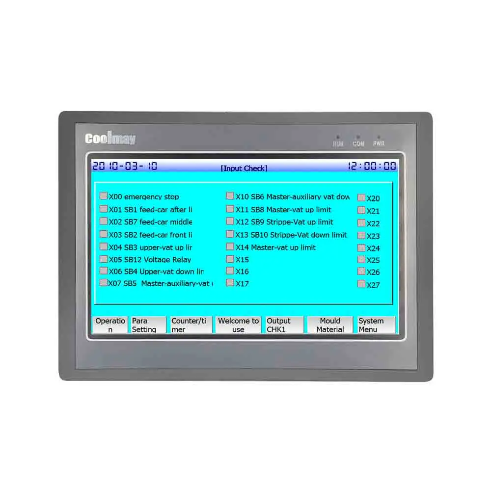 Coolmay EX3G-8100H-60MT-485P 10 inch color touchscreen plc controller integrated 30DI 30DO modbus protocol