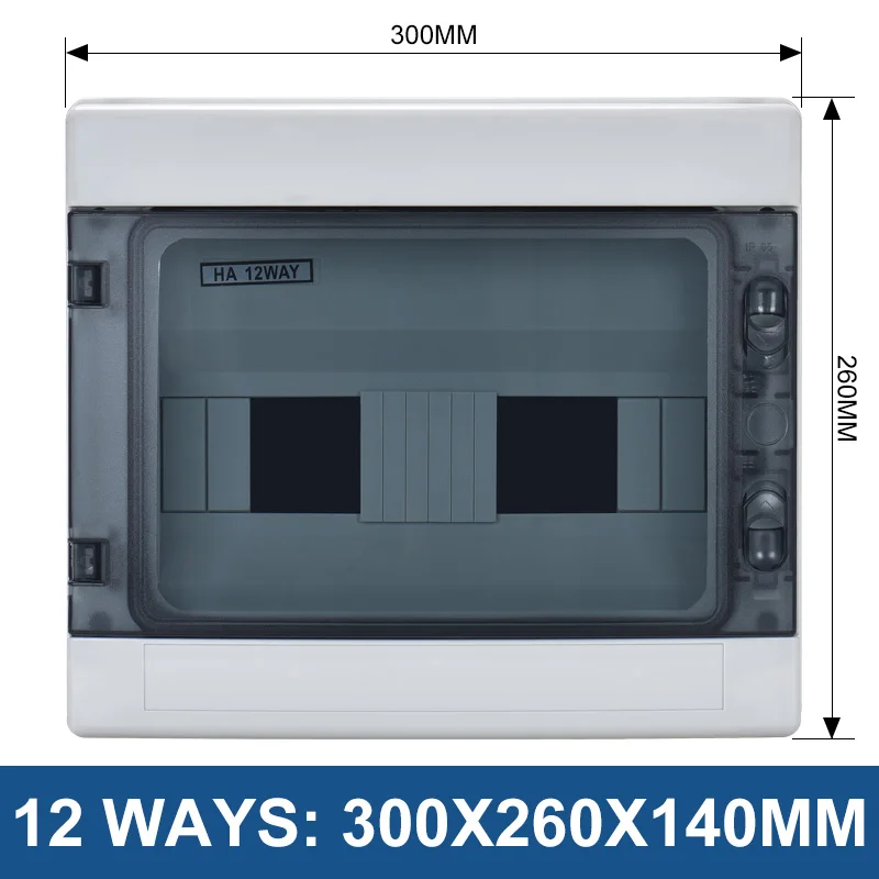 HA Serie IP65 Waterproof Electrical Distribution Box 2/4/8/12/15/18/24 Ways Junction Box Circuit Breaker Switch Installation