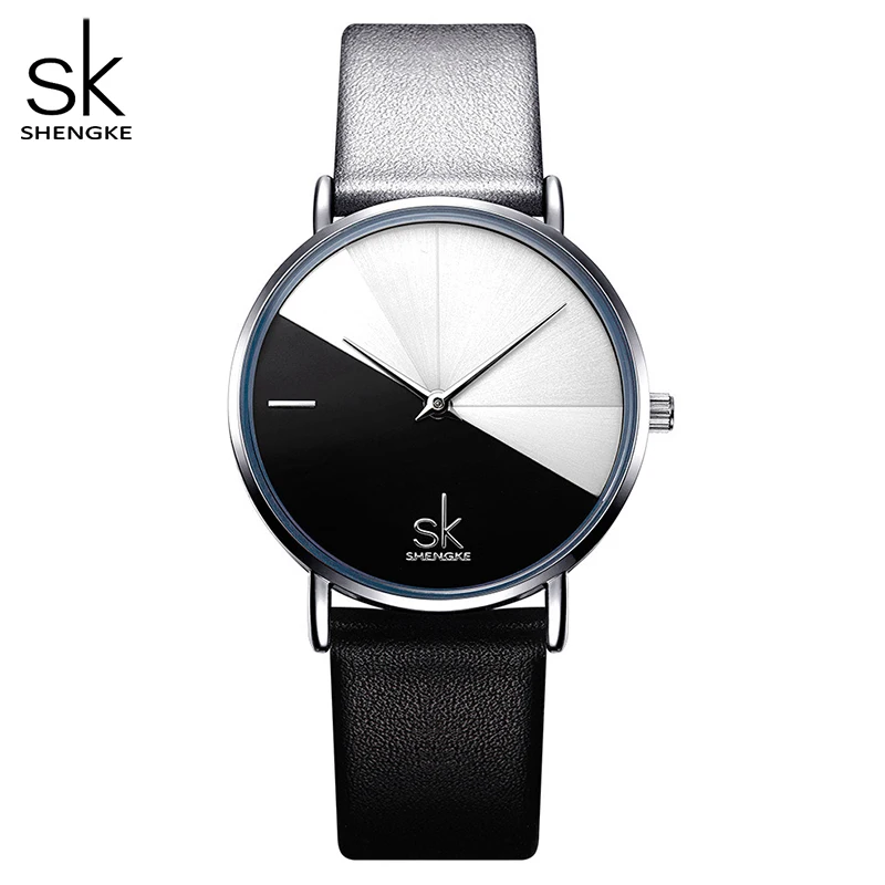 Shengke Relogio Feminino Women Watches Girl Quartz Watch Casual Leather Ladies Dress Watches Women Clock Montre Femme