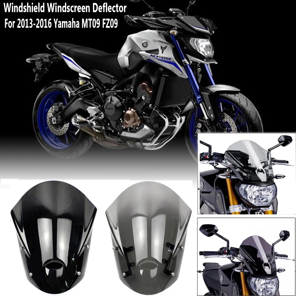 

For Yamaha MT09 FZ09 Motorcycle Windscreen Windshield Flyscreen Baffle For MT-09 FZ-09 MT FZ 09 2013 2014 2015 2016 Accessories