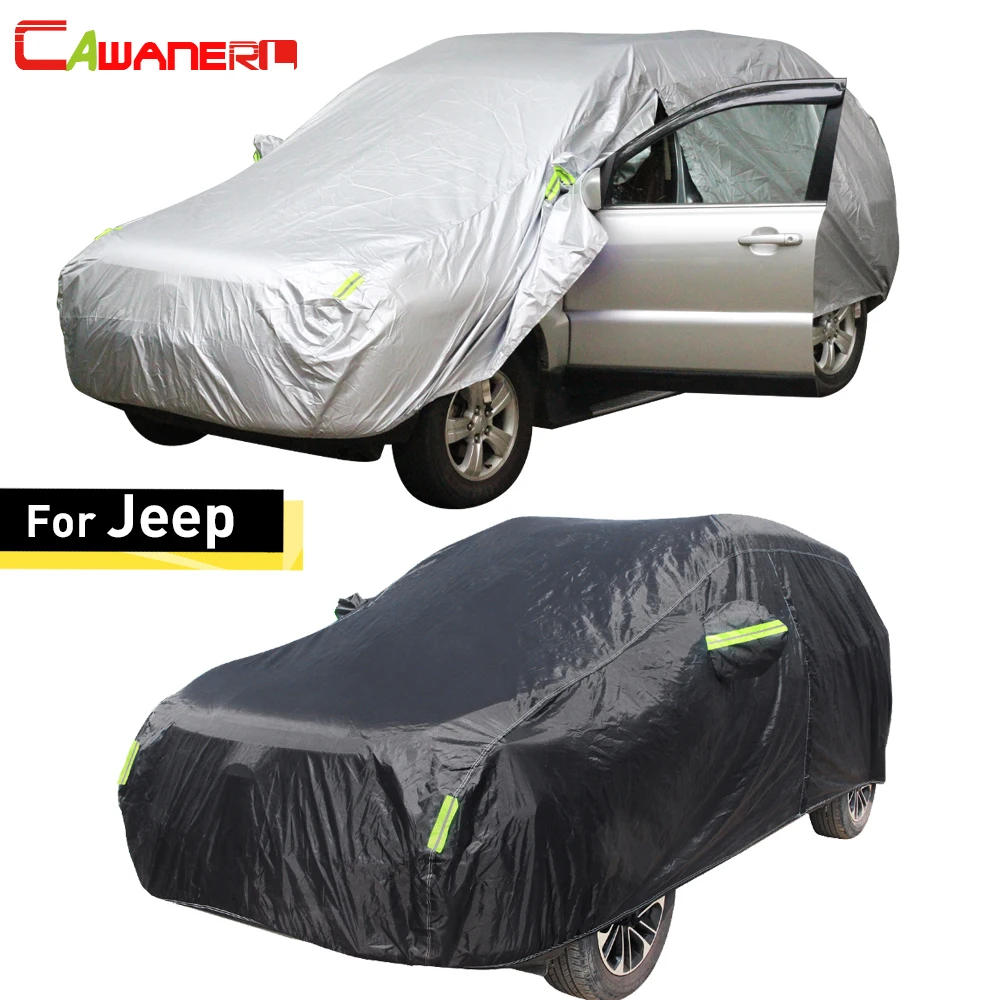 Cawanerl For Jeep Wrangler Compass Commander Liberty Grand Cherokee Patriot Car Cover Sun Snow Rain Protector Cover Waterproof