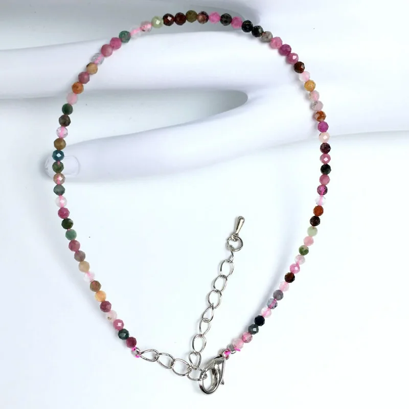 Naturstein Rosenquarz Amethyst 2/3/4mm Kleine Runde Steine Armband Mini-Armband Geeignet als Geschenk für Männer und Frauen – Detail 25
