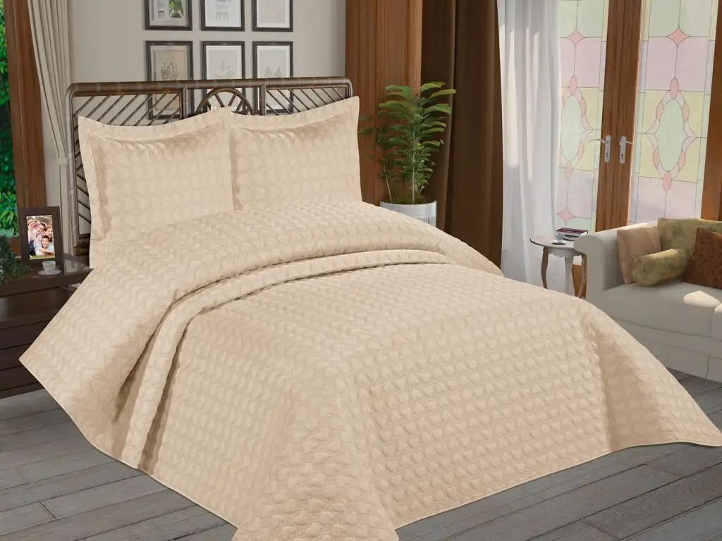 Story Micro Double Bed Cover Cappucino