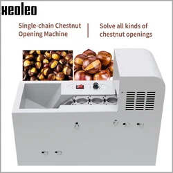 Xeoleo Electric Chestnut Cutter  Hazelnut slitting machine Commercial  Single chain Chestnut incision machine 390W 60kg/h