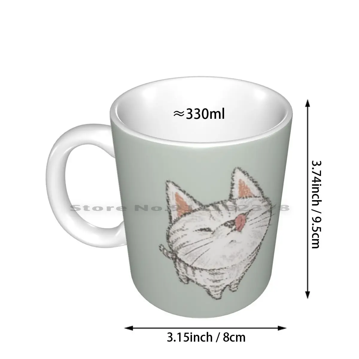 American Short Hair Stick Out Tongue Ceramic Mugs Coffee Cups Milk Tea Mug American Short Hair Cats Animals Kitten Pets