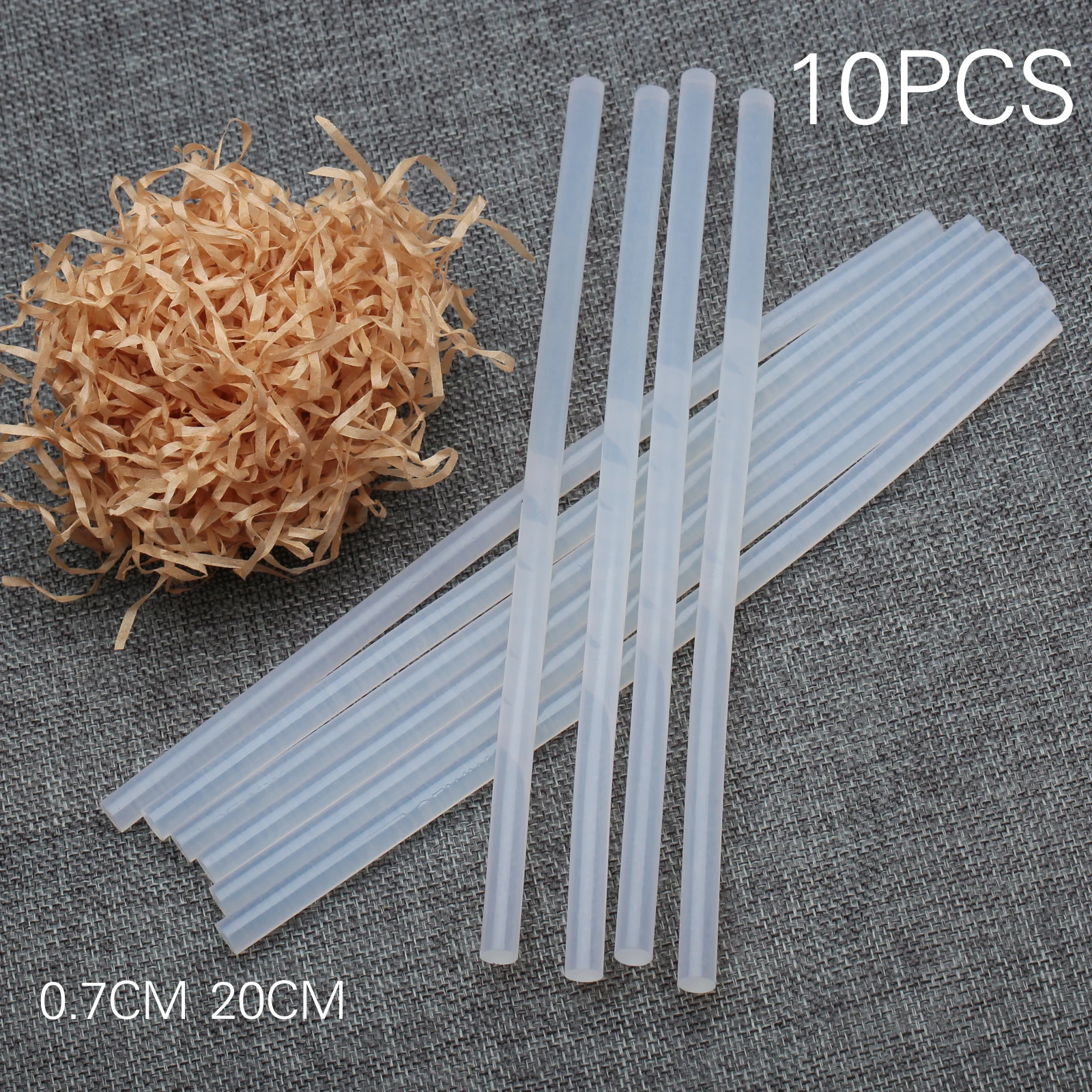 10 pçs 7mm x 200mm limpar quente melt gun cola varas de plástico transparente varas para pistola de cola 20cm longo artesanato hobbies diy ferramentas de reparos