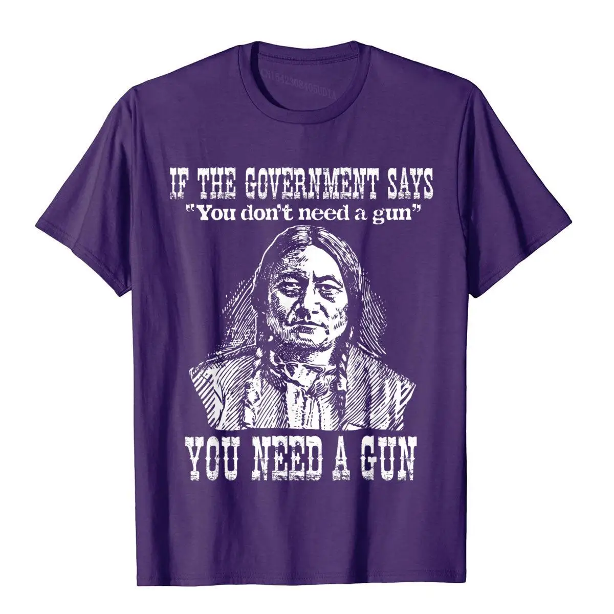 You Need A Gun Sitting Bull Shirt, camiseta de Pro-2nd, Camiseta de algodón, camisetas personalizadas para adultos, camisetas impresas en Retro