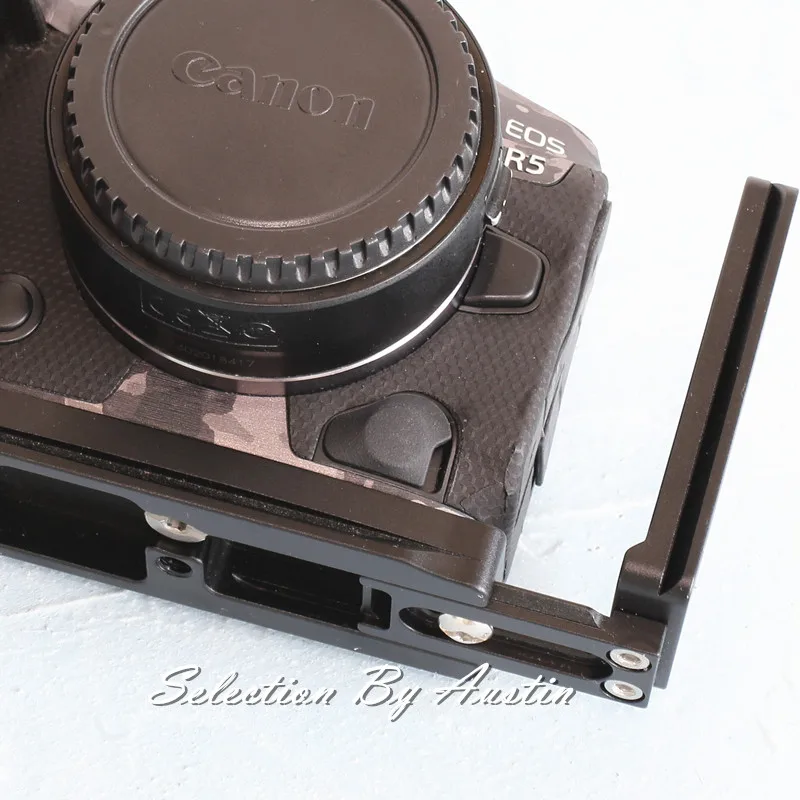 Ściskacz W płyta szybkiego uwalniania L wspornik do Canon EOS R5 wiśnia ręcznie wykonana Arca Swiss