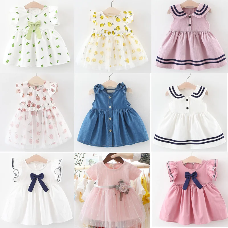 

Baby Girls Dress 2021 Summer Cute Cartoon Baby Princess Birthday Party Mesh Dresses Costume Toddler Infant Kids Clothing