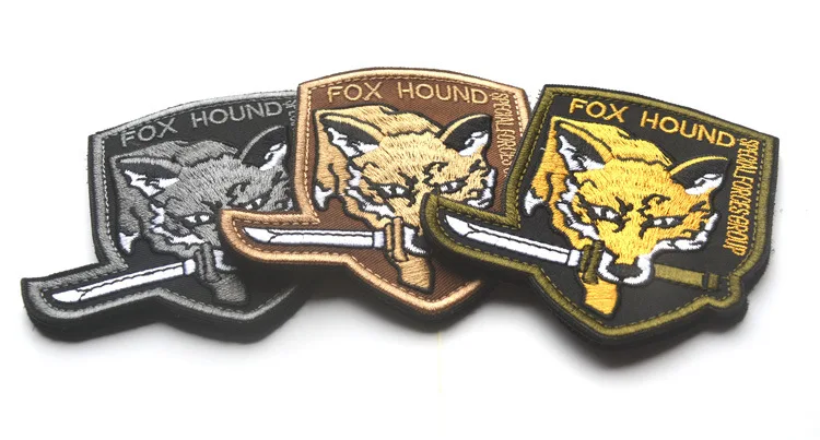 Metal Gear Solid MGS 5 Diamond Dog Army Special Force Group Ghost Embroidered OUTER HEAVEN Patch Stripes naklejka FOX HOUND patch — zdjęcie 5