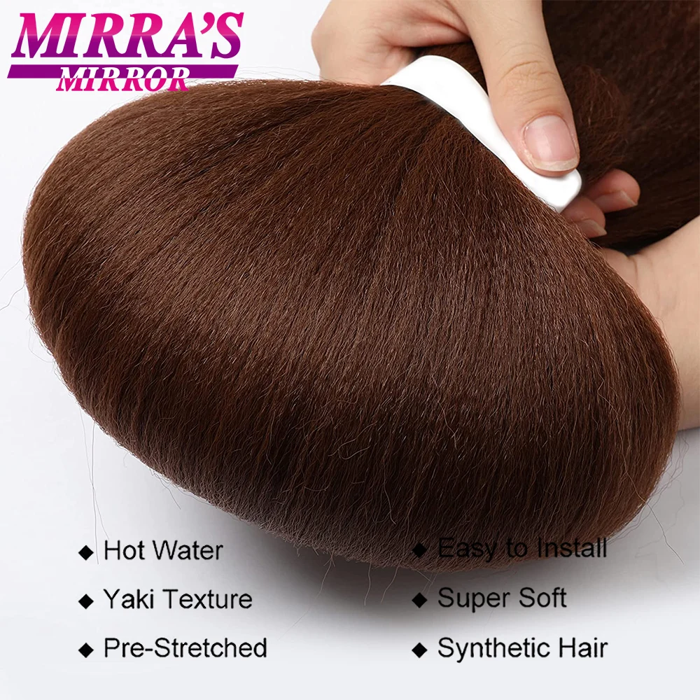 Extensões sintéticas do cabelo da trança, marrom, Ombre, trança profissional para crochê, textura macia de Yaki