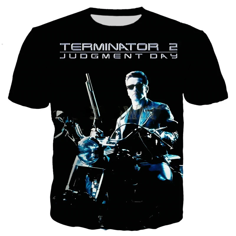 Fashion Movie Terminator Arnold Schwarzenegger T Shirt Men Women