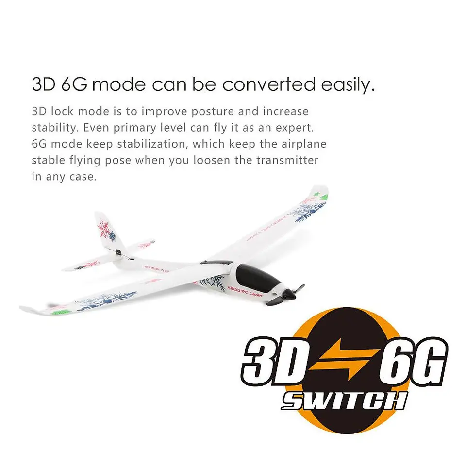 Wltoys xk a800 rc航空機,5チャンネル,3D 6gモード,780mmの翼,飛行時間
