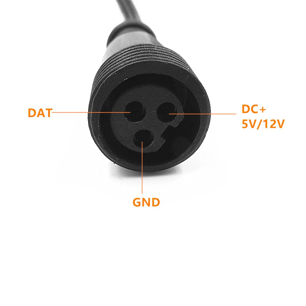 female connector 3 Core BLACK Waterproof;18AWG 50cm long ;female only;13.5mm/18.5mm/xconnect