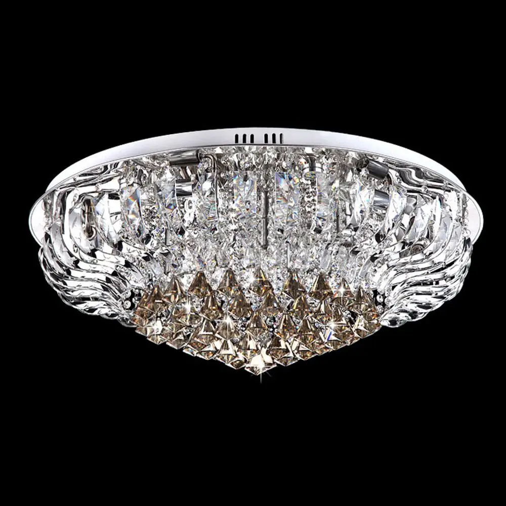 Tawny Crystal Round Ceiling Lamp Luxury Free shipping Modern Noble Living Room Bedroom Hotel Lobby Parlor Ceiling Lamp