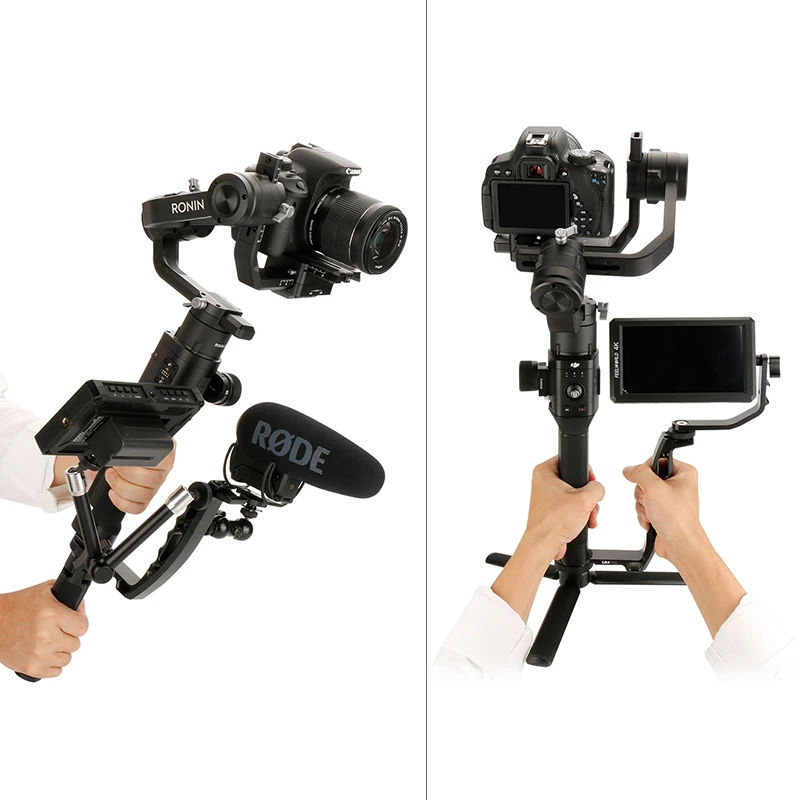 Ulanzi DSLR Stabilizer L-Type Bracket Stand Handle Grip Applicable Monitor for Zhiyun Crane 2 DJI Ronin RS 2 Weebill Gimbal