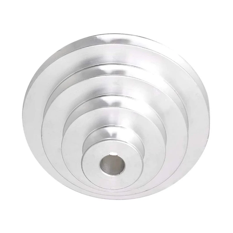 Aluminum A Type 4 Step Pagoda Pulley Wheel 41mm to 130mm Outer Dia 16mm Bore for V-Belt Timing Belt