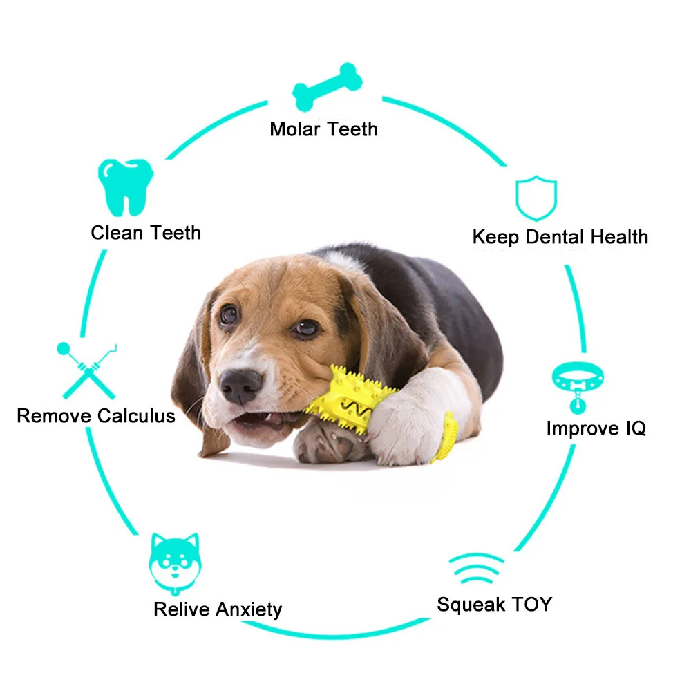 Dog Molar Toothbrush Dog Molar Tooth Stick Puppy Dental Care Durable Dog Chew Toy Elasticity Soft Pet Tooth Cleaning