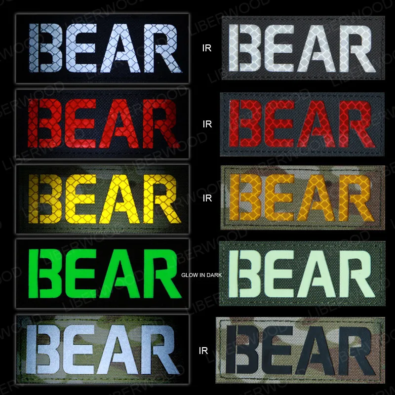 Glow Dark Escape From Tarkov EFT Bear Paw Patch PVC - Écusson Tactique Brillant Dans Le Noir