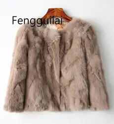 2026 FENGGUILAI 100% genuine real fur jacket women natural fur coat short style famele fashion autumn winter warm femme outwear