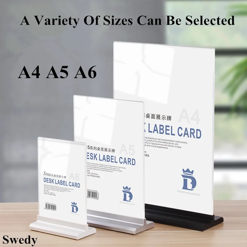 A4 Clear Plastic Double Sided Picture Poster Frames 8.5x11 Inch Acrylic Sign Holder Table Menu Holder Display Stand