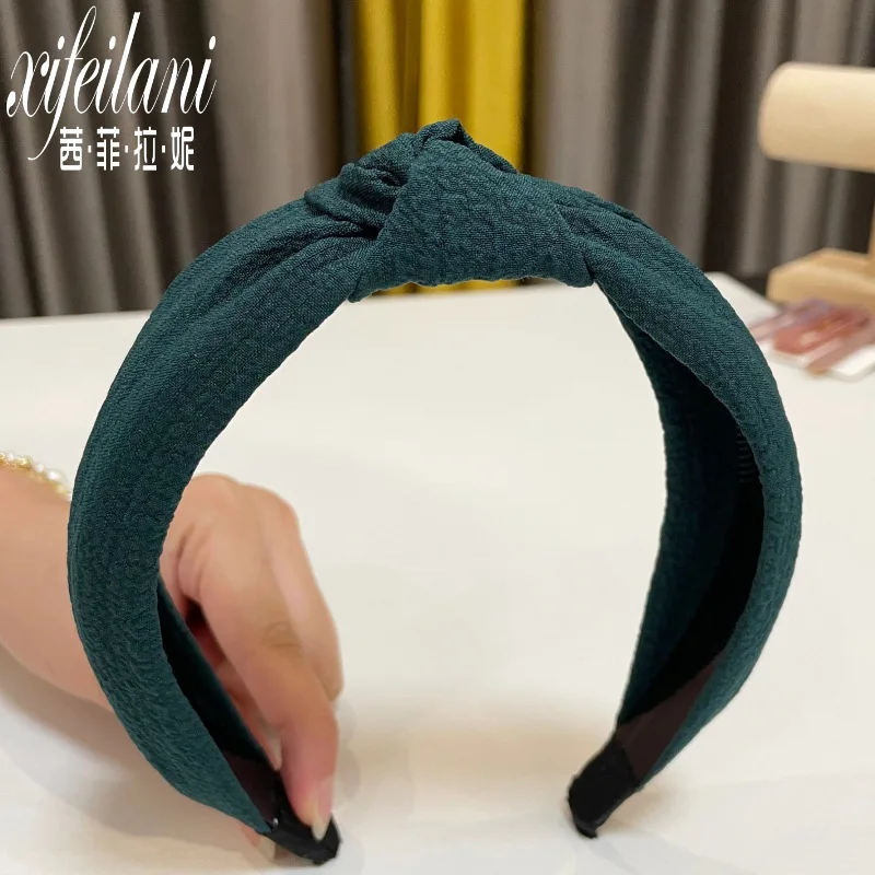 New Korean Hair Band Girls Summer Thin Retro Hair Band Women Solid Color Fashion Out Hair Accessories