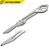 Nitecore NTK05 / Spare Blade Mini Multi Functional Folding UltraTiny Titanium Keychain Knife Hunting Camp Fishing Outdoor Tools