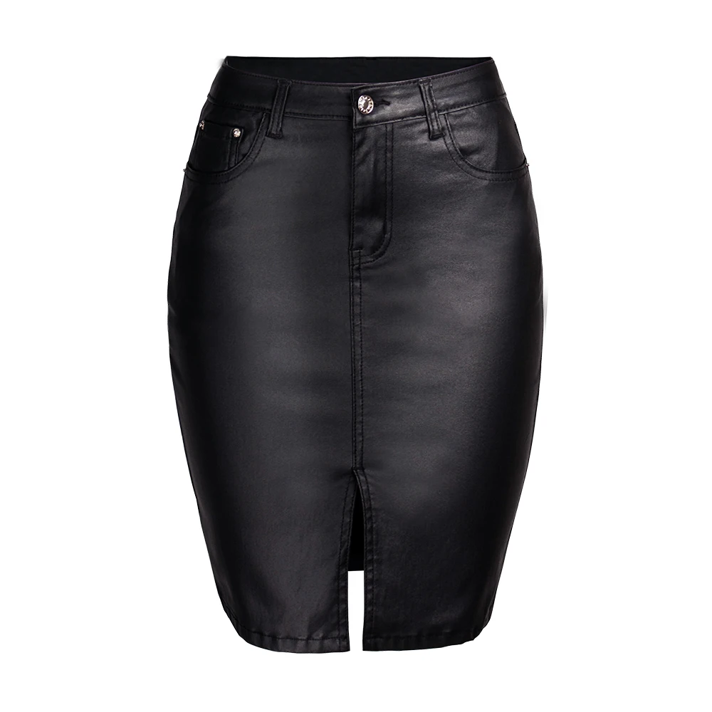 Sexy high waist black leather mini skirt women summer gothic vintage clothes streetwear short skirts fashion emo PU pencil skirt