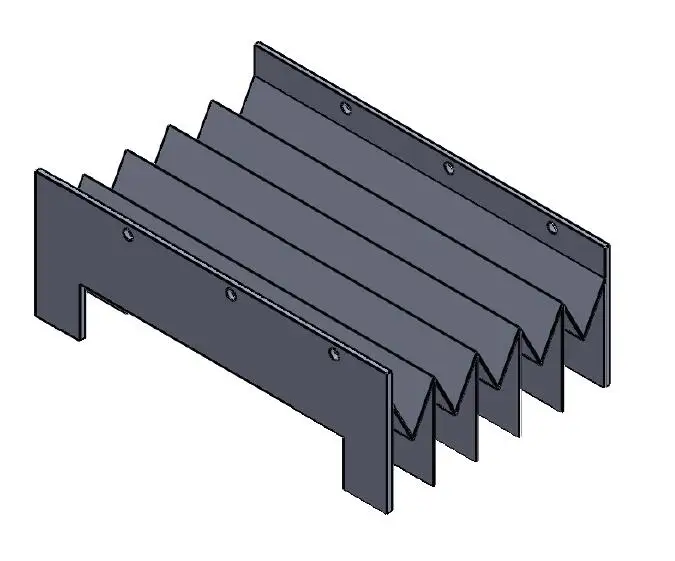 Custom made Special accordion protection bellow way cover, Width 153 mm x Lmax 3200 mm