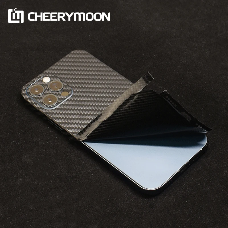 Dropshipping Carbon Fiber Rear Stickers Wrap Skin For iPhone 14 13 12 11 Pro Max 14Pro Mini XR SE2 XS 5 5s Protector Back Film