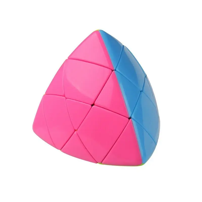ลูกบาศก์รูบิค Yuxin QN Mastermorphix แบบไม่มีสติกเกอร์ สีชมพู ขนาด 3x3 รูปทรงข้าวปั้น บรรจุภัณฑ์แบบพลาสติกใส ของเล่นเด็ก