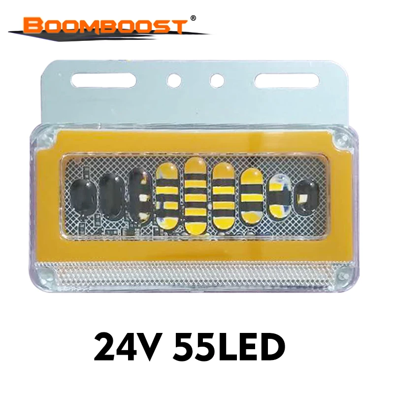 1 PC Ground side light Waterproof 6D LED Glue Turn Signal Driving Warning Light White/Red/Yellow/Green/Blue 24V  55W