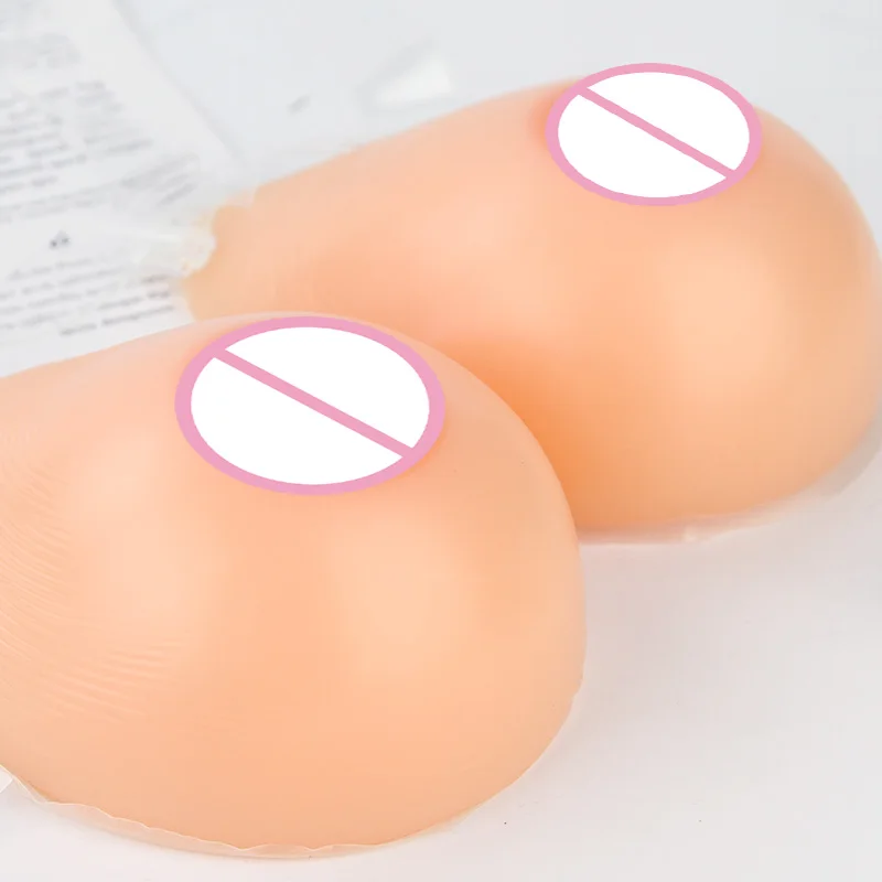 1800-5000g Skin Beige Vivid Soft Natural Transgender Silicone Fake Breast Forms Tear Drop Huge Boobs Artificial