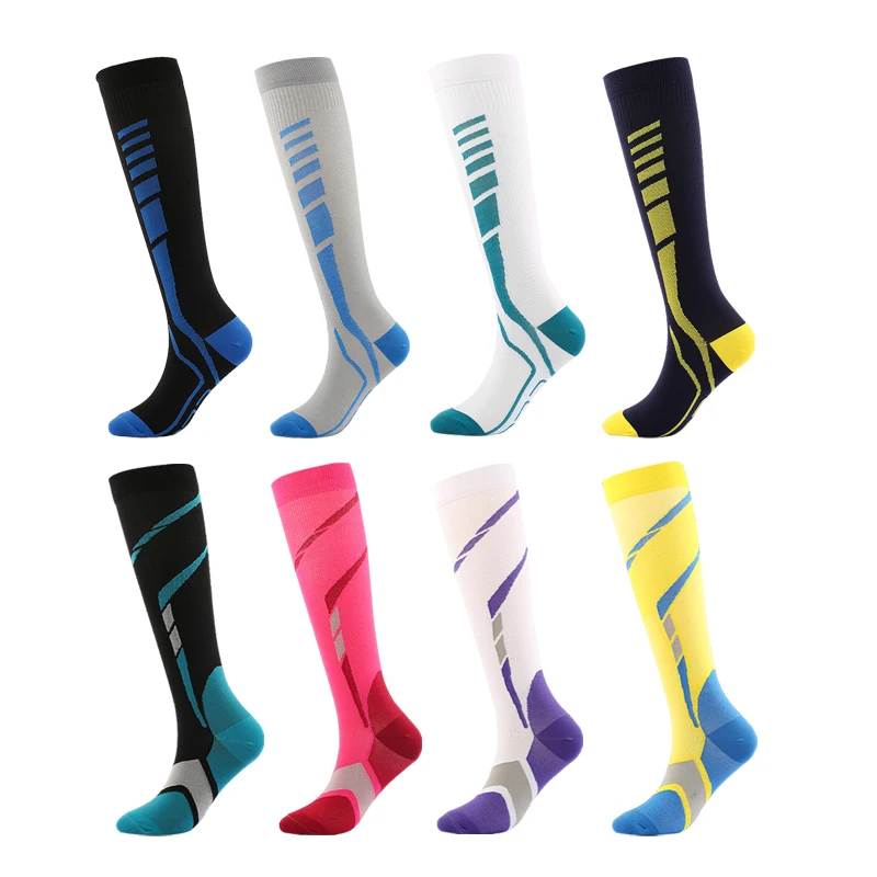 Compression Socks For Men Women Running Basketball Bicycle Nylon Sports Socks Gym Elastic Relief for Fatigue Pain Varicocele New