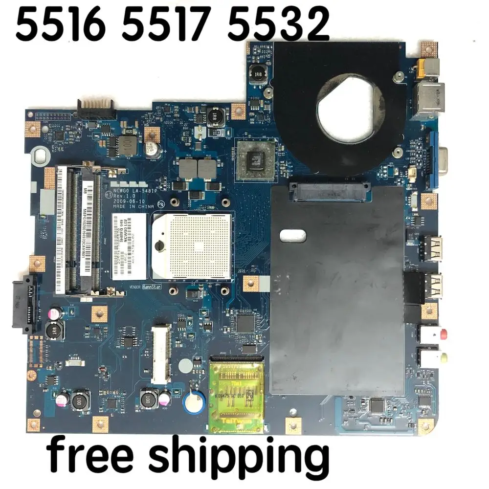 MBPGY02001 per Samsung 5516 5517 5532 scheda madre del computer portatile NCWG0 LA-5481P Mainboard100 % testato completamente funzionante