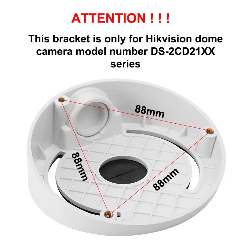 Indoor Security Dome Camera Bracket ABS Stand DS-1259ZJ Angled Base Bracket For DS-2CD31/ DC-2CD21 Series Hikvision CCTV Camera