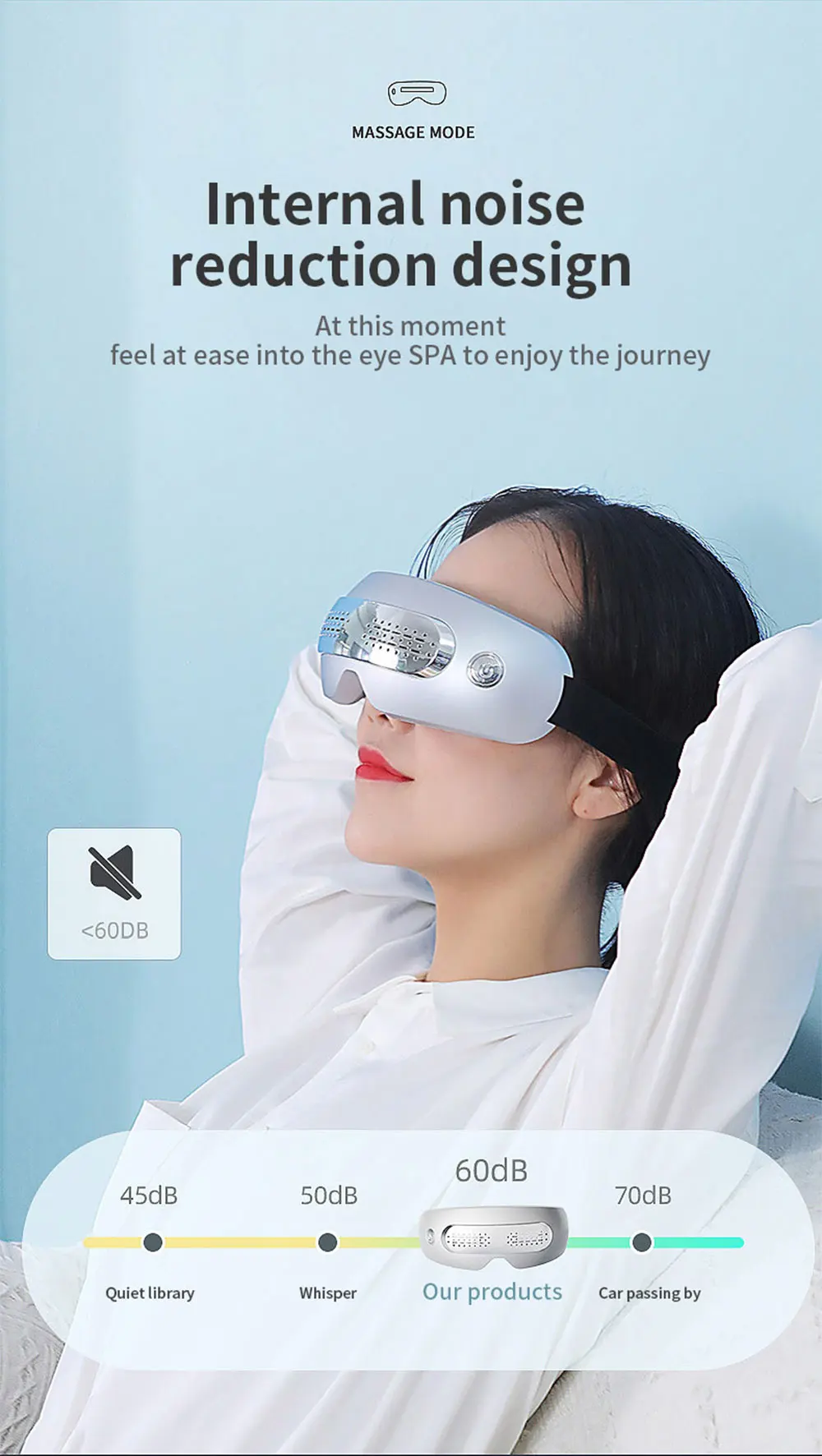 Visible Vibration Eye Massager 3D Kneading Acupuncture Air Pressure Eye Care Relief Relax Eye Strain Mask Eye Therapy Massager