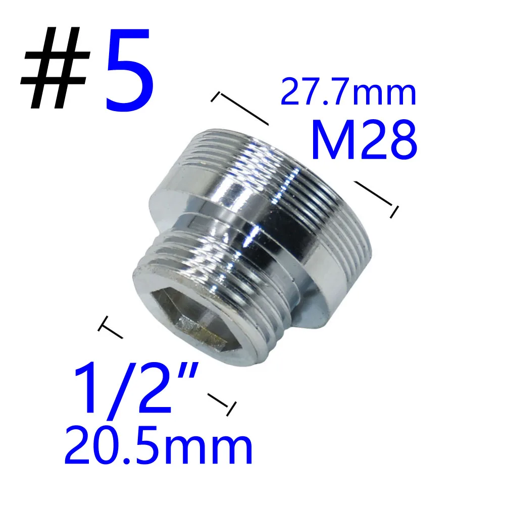 Srebrny M16 M18 M24 M28 do 1/2 gwint męski złącze mosiężny kran Bubbler gwint mocowania miedziane 1 sztuk