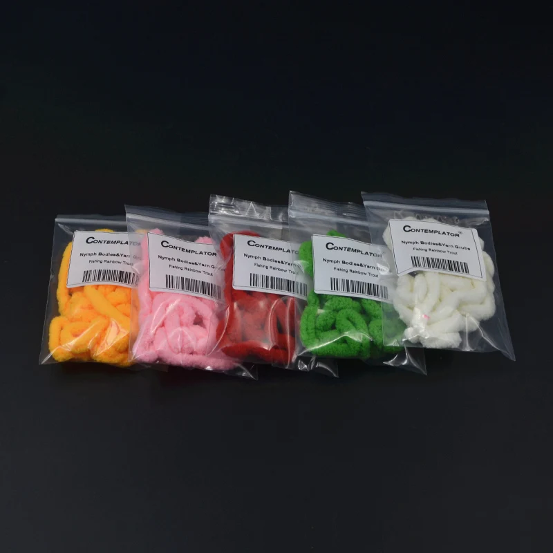 10Colors 10meters/pack Mop Flies Yarn Grub Tails Fly Tying Materials Dia.6mm Fishing Brown Trout Threads Easily Tie Nymphs Body
