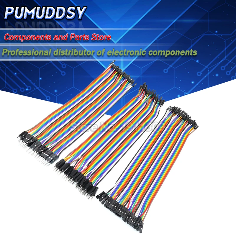 120PCS 40PIN 20CM Dupont line male to male + female and female to female bridge Dupont Wire Cable for Arduino DIY KIT