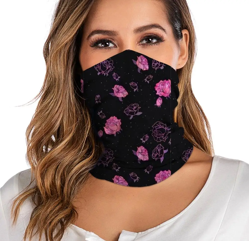For Women Men Bandana Neck Gaiter Tube Headwear Face Scarf Dustproof Motorcycle Facemask Windproof Scarf