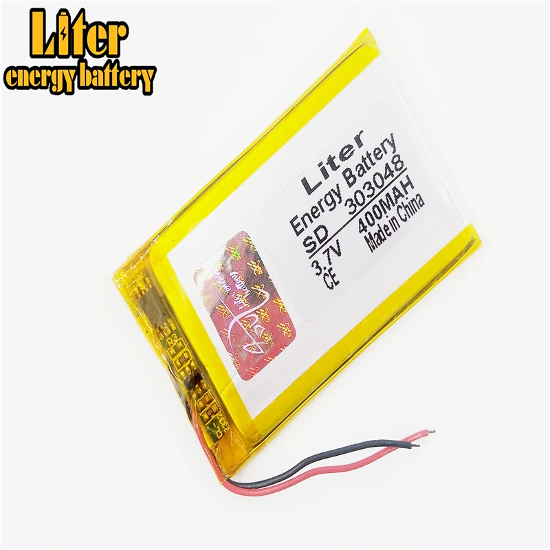 303048 303050 3.7V 400mAh Lithium Polymer Lipo Battery  For MP3 MP4 Remote Control Electric Toy  Router