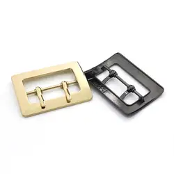 1 Piece 50mm Alloy Metal Belt Buckle Rectangle Double Pin Buckle for Leather Craft Bag Parts Belt Strap Craft DIY Accessories