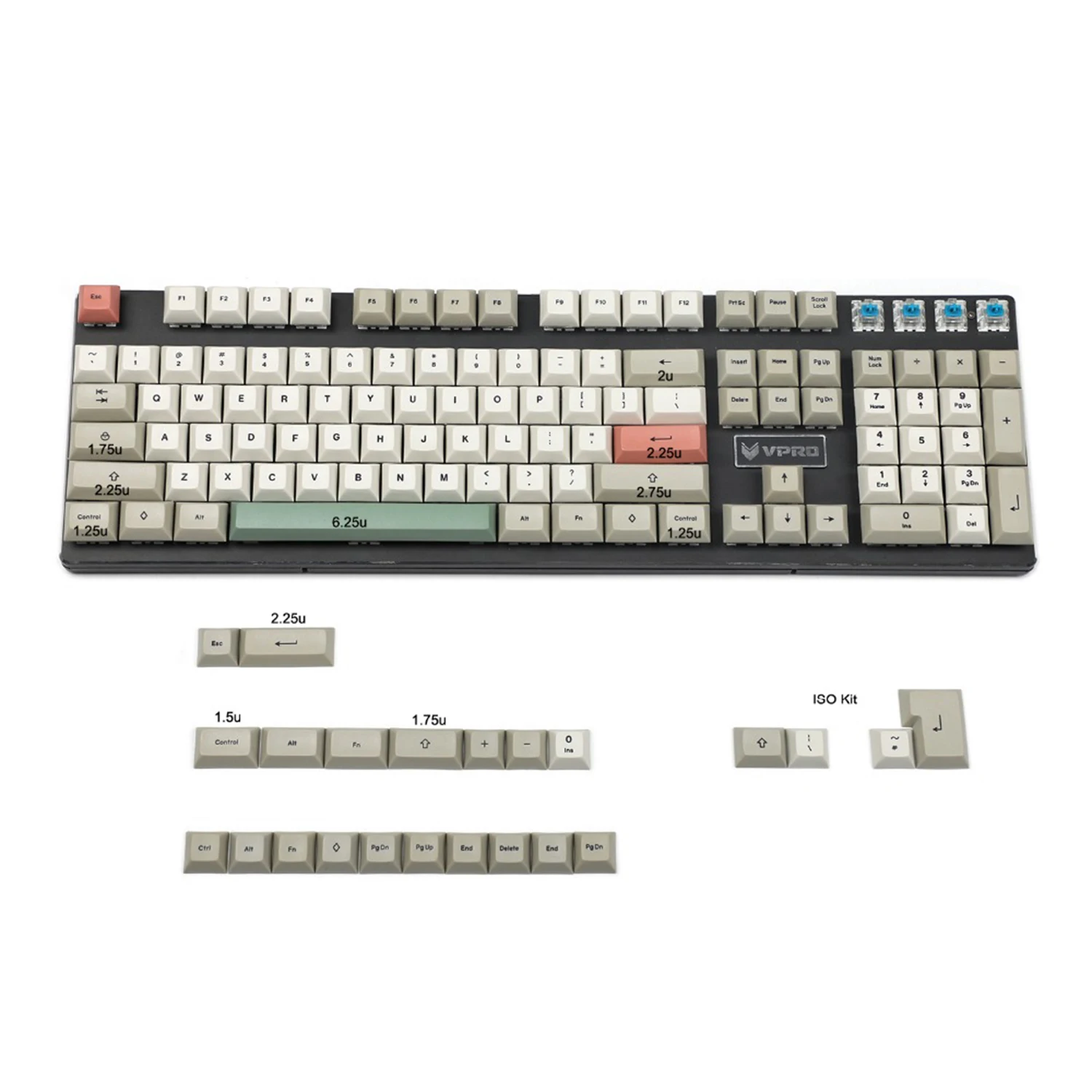 DSA Profile 9009 125 Key Dye Sub ANSI ISO AZERTY Spain UK French German Italian Keyset PBT GK61 Keycaps For Mechanical Keyboard