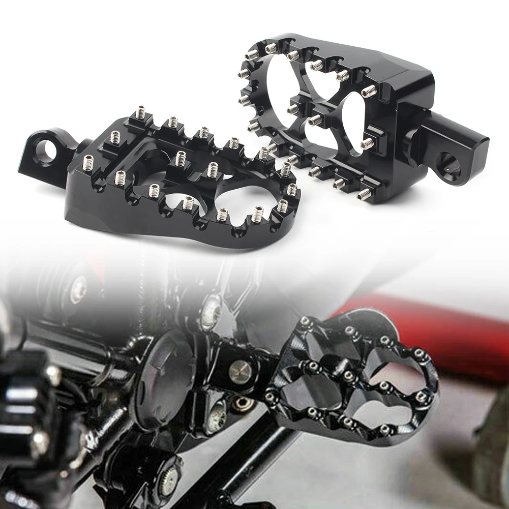 

MX Style Motorbike Footpegs Wide Foot Peg For Harley Davidson Dyna Sportster Iron 883 1200 XL883 XL1200 Fatboy Bobber