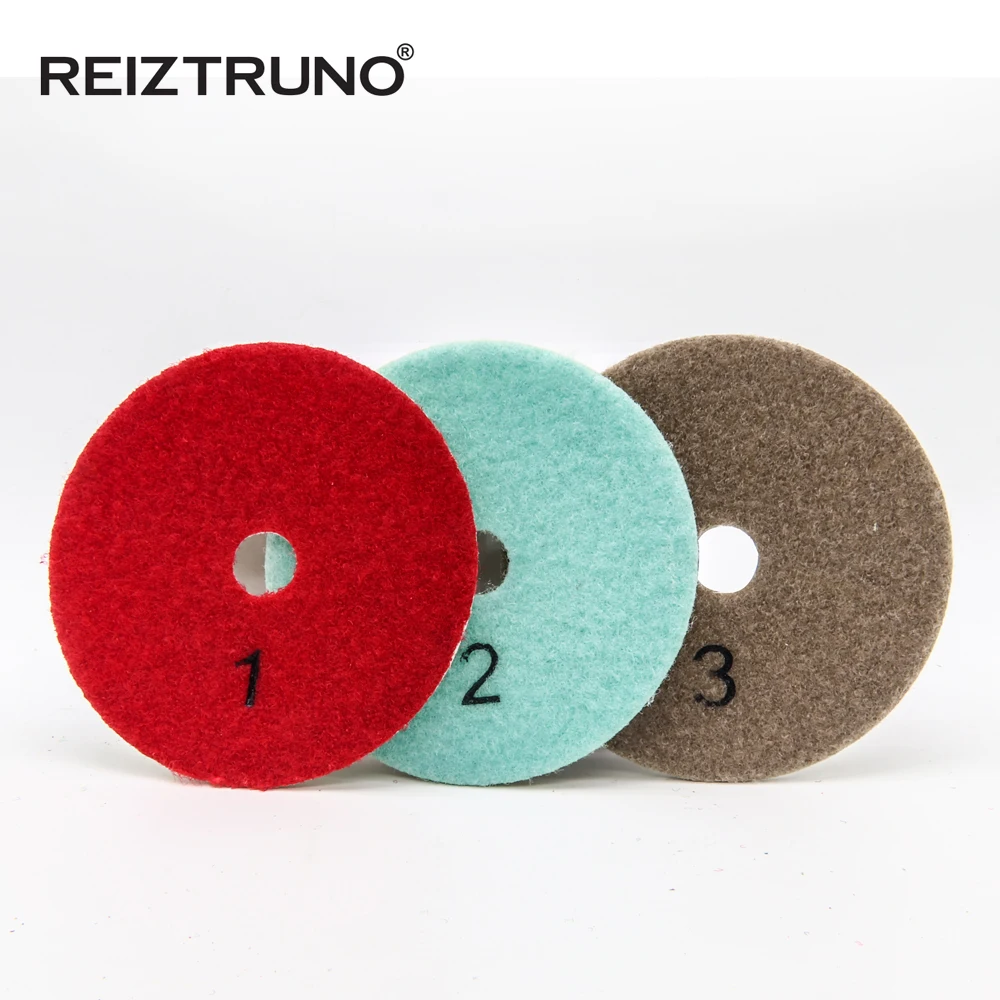 3 Reiztruno 3 Bước Đánh Bóng Kim Cương Miếng Lót Cho Đá Hoa Cương đá Hoa Cương Và Các Đá Tự Nhiên Mài Discs.4 Inch 100Mm, Ẩm Ướt Sử Dụng